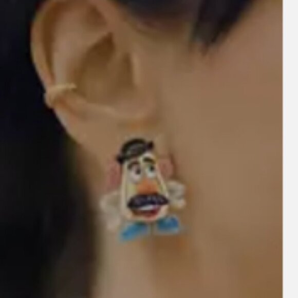 Disney Pixar BaubleBar Toy Story Mr & Mrs Potato Head Earrings Rhinestones NIB - Picture 6 of 6